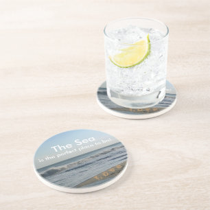 Life by Sea Beach Sand Drink Coasters Underlägg Sandsten