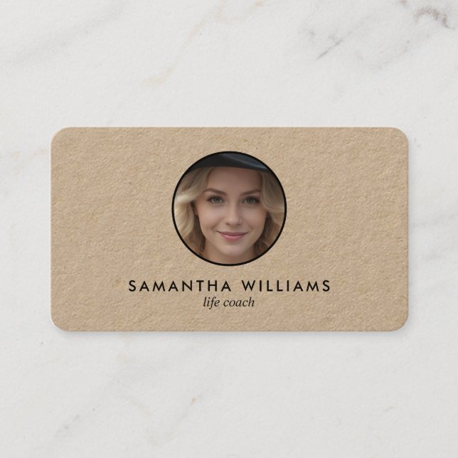 🛤️ Life Coach Anpassningsbar QR Photo Visitkort (Framsida)