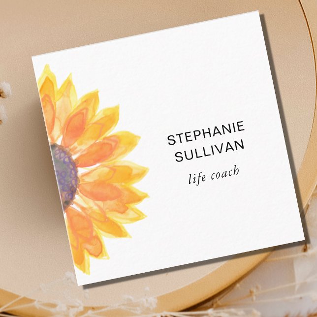 Life Coach Botanical Fyrkantigt Visitkort (Skapare uppladdad)