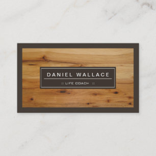 Life-coach - Classy Wood Grain-utseende Visitkort