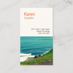 Life Coach Colorful Ocean View Visitkort