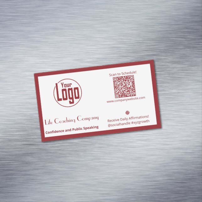 Life Coach Company Logotyp Affärskort Magnet (In Situ)