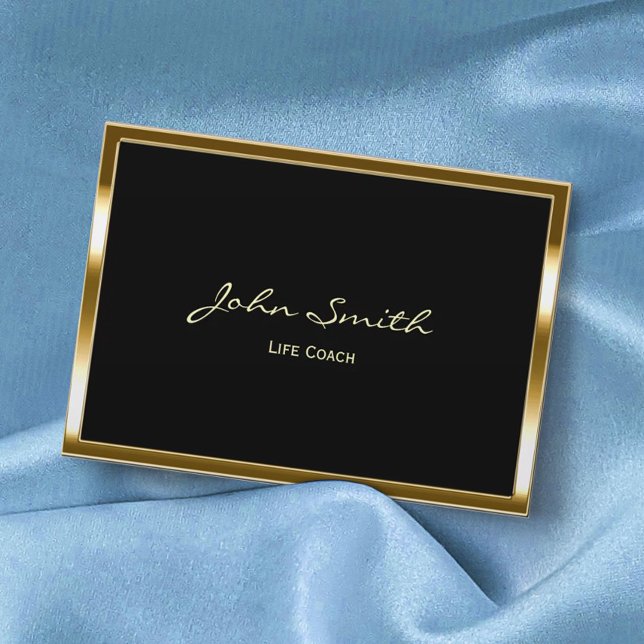 Life Coach Counselor Therapy Guld Gräns Visitkort (Skapare uppladdad)