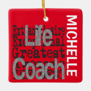 Life Coach Extraordinaire-ANPASSNINGSBAR Julgransprydnad Keramik