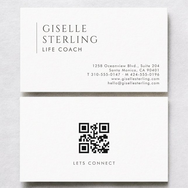 Life Coach Modern Professional QR-kod Visitkort (Skapare uppladdad)