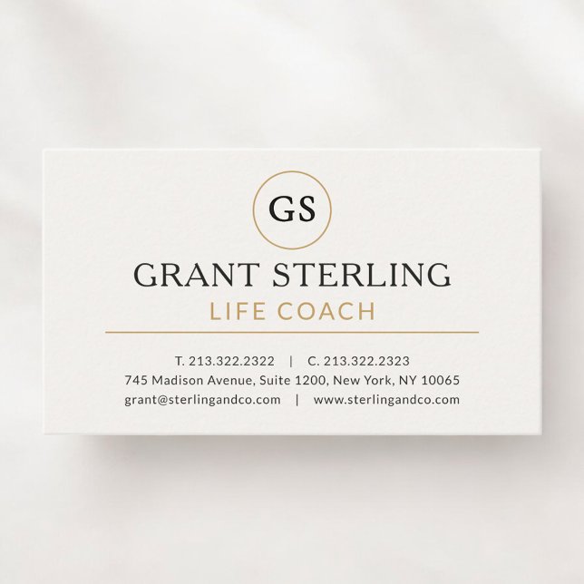 Life Coach Professional White Gold Visitkort (Skapare uppladdad)
