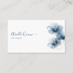 Life coach Serene Indigo Watercolor Visitkort