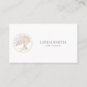 Life Coach Therapist Spa Hälsa Cosmetics Träd B Visitkort