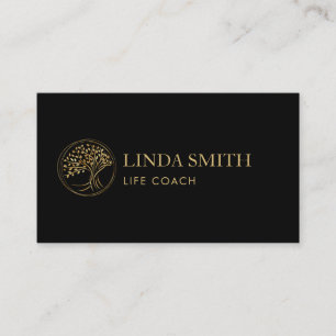 Life Coach Therapist Spa Hälsa Cosmetics Träd B Visitkort