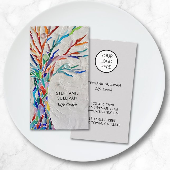 Life Coach Your Logotyp Livets träd Visitkort (Skapare uppladdad)