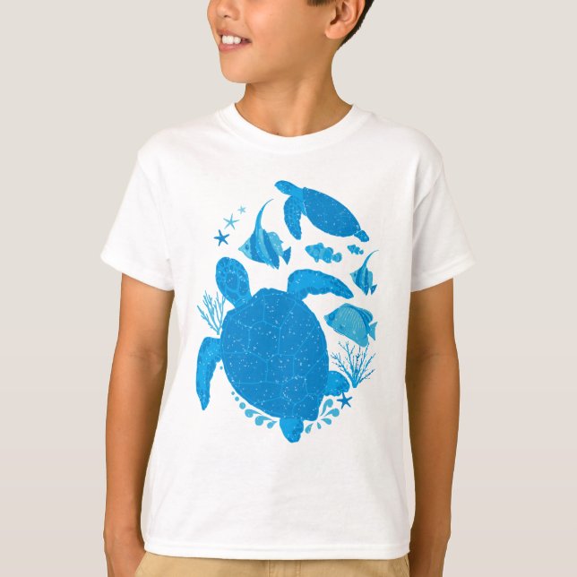 Life-design för Cute Sea Turtles Sea T Shirt (Framsida)