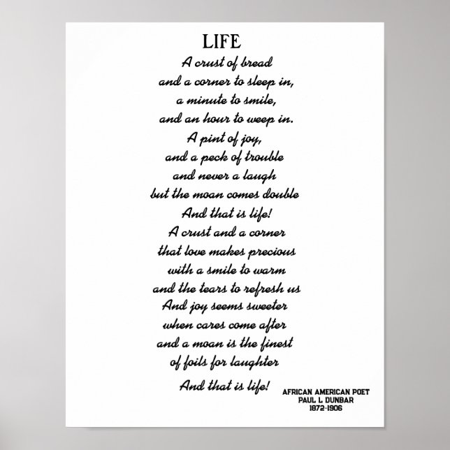 Life-dikt Poster (Framsidan)