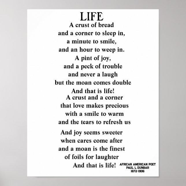 Life-dikt Poster (Framsidan)