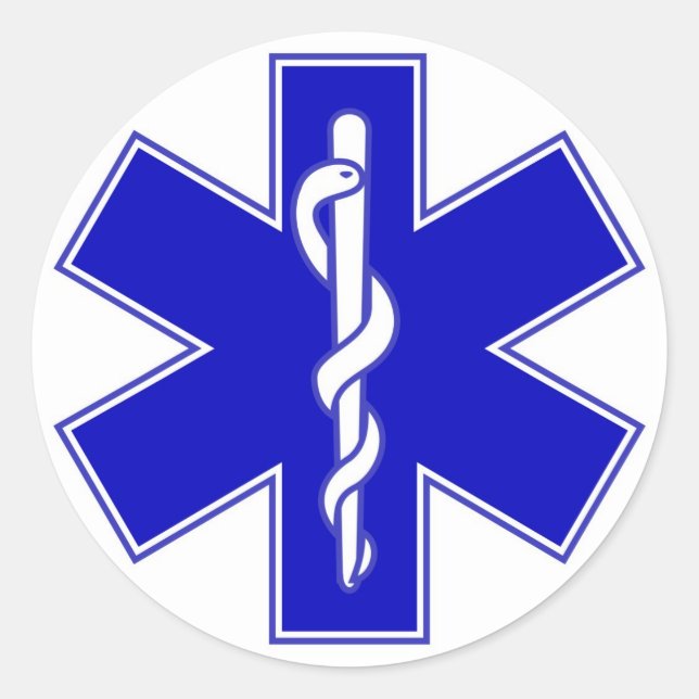 Life-EMS-märket Runt Klistermärke (Framsida)