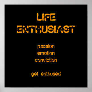 LIFE ENTHUSIAST, varumärke Poster