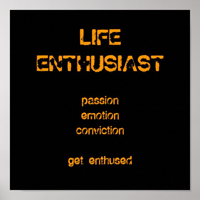 LIFE ENTHUSIAST, varumärke Poster (Framsidan)