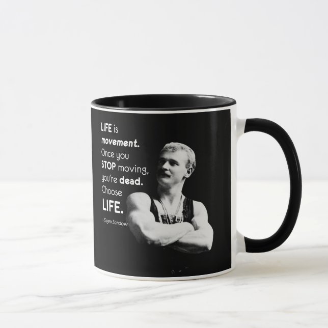 Life - Eugen Sandow Bodybuilding Motivational Mugg (Höger)