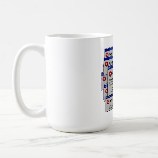 Life.exe svarar inte Roligt exsistentiellt fel Kaffemugg (Vänster)