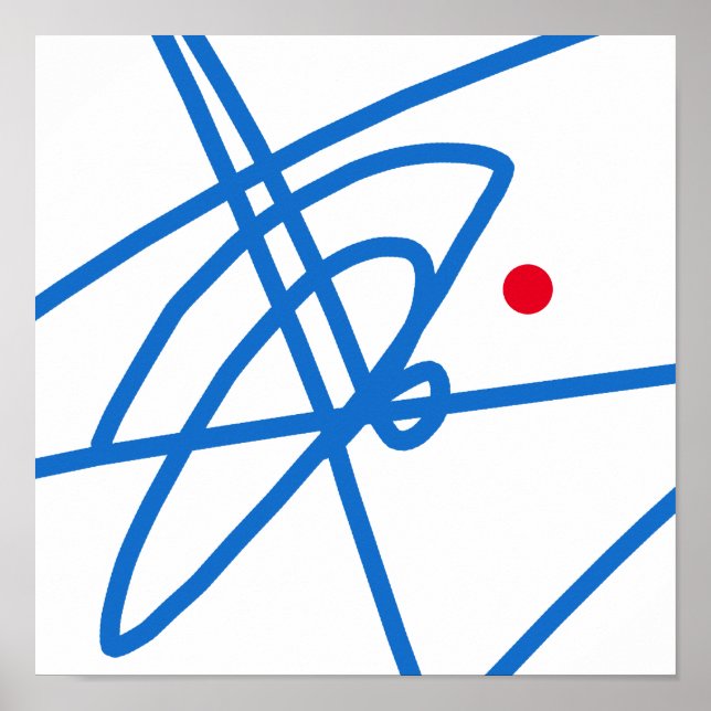Life Focus Abstrakt Art Red Dot Poster (Framsidan)