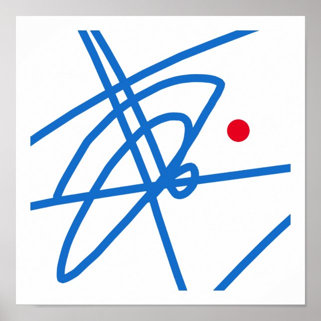 Life Focus Abstrakt Art Red Dot Poster (Framsidan)