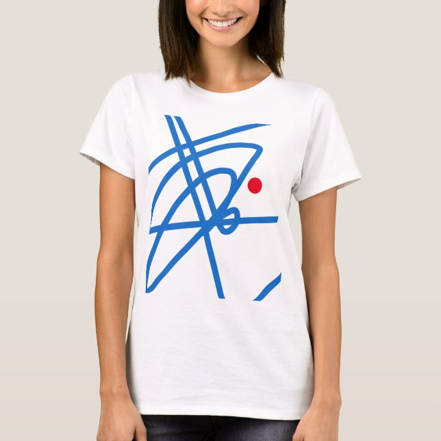 Life Focus Abstrakt Art Red Dot T-Shirt Top (Framsida)