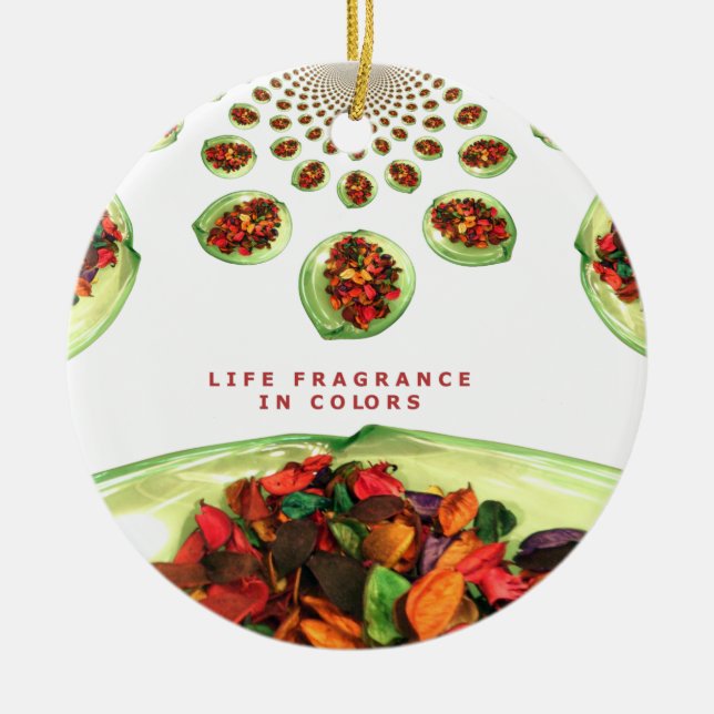 Life Fragrance i färg potpourri Julgransprydnad Keramik (Framsidan)