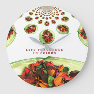 Life Fragrance i färg potpourri Stor Klocka