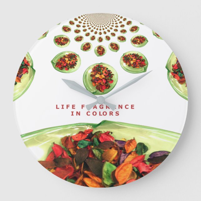 Life Fragrance i färg potpourri Stor Klocka (Framsida)