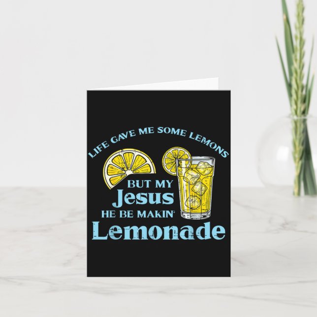 Life Gave Lemon Jesus Made Lemonade Christian Men  Kort (Framsida)
