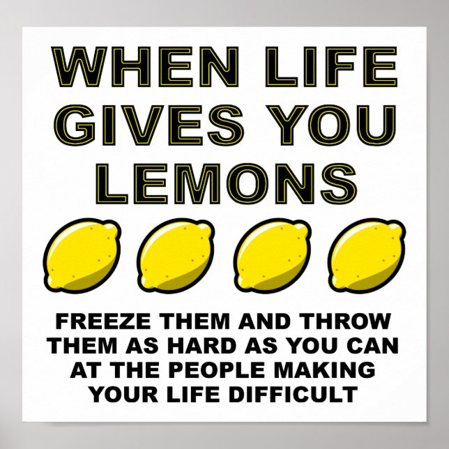 Life Ge Du Lemons Lemons Lommny Poster (Framsidan)