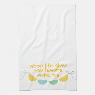 Life Ge Lemons for Tea Köket Towel Tea Towel Kökshandduk