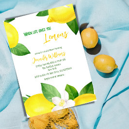 Life Ge Lemons Roligt Citrus Summer Möhippa Inbjudningar