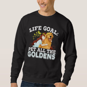 Life Goal Pet All Goldens Golden Retriever Hund Lång Ärmad Tröja