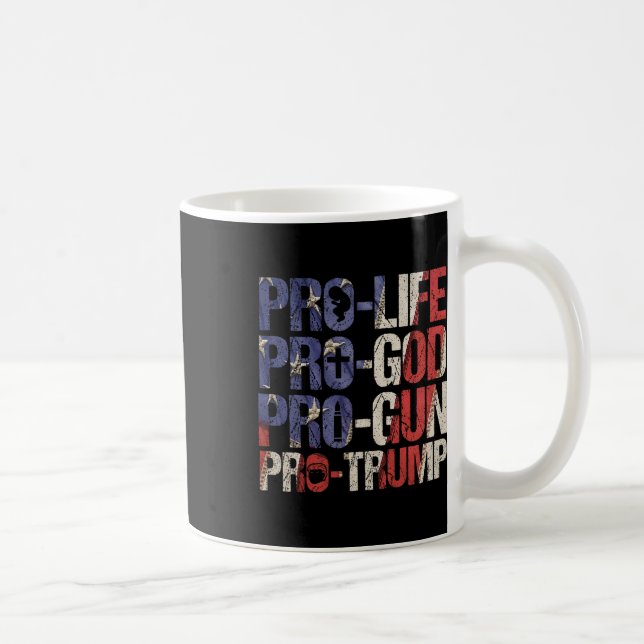 Life God Gun Trump Usa omval Donald Trump 2020 Kaffemugg (Höger)