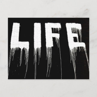 Life Graffiti Drips Vykort