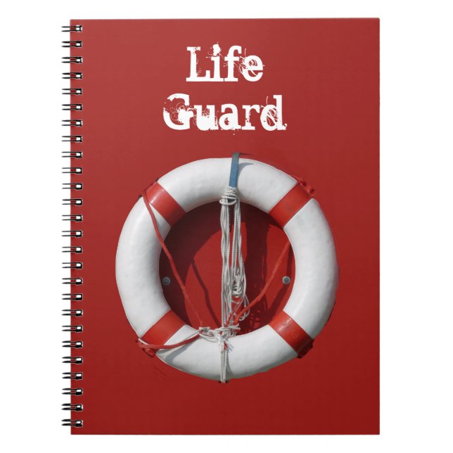 Life Guard - bärbar dator Anteckningsbok Med Spiral (Framsidan)