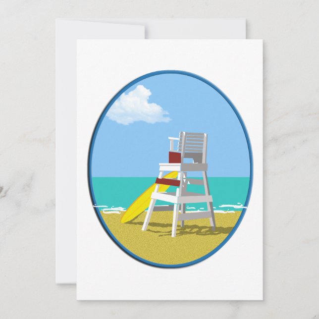 Life Guard-ställ Inbjudningar (Framsida)