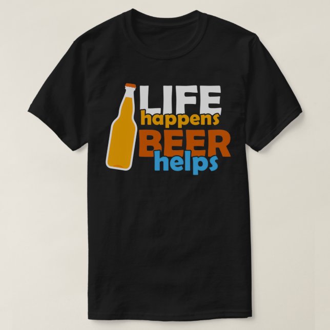 Life Händs Beer Helps T Shirt (Design framsida)