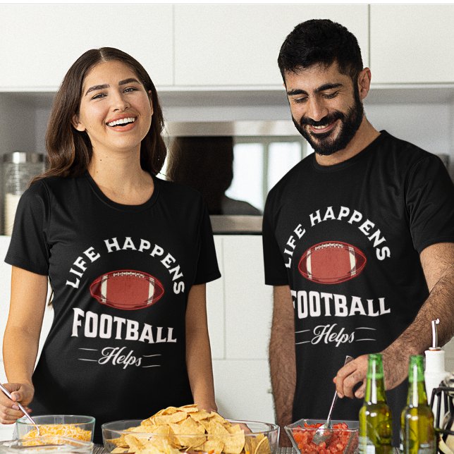 Life Happball Helps-Funny Football T Shirt (Skapare uppladdad)