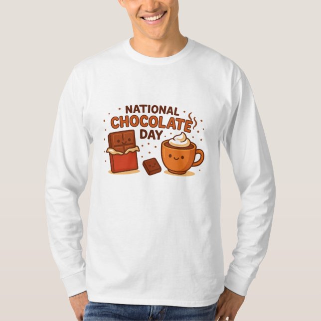 Life Happens, Chocolate Helps Sudadera T Shirt (Framsida)