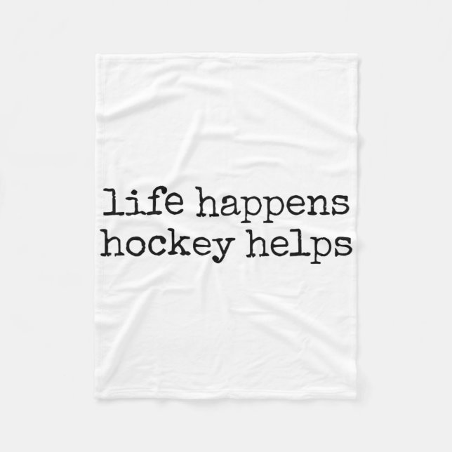 Life Happens Hockey Helps _2  Fleecefilt (Framsidan)