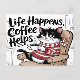Life Happens-kaffehjälpen Vykort