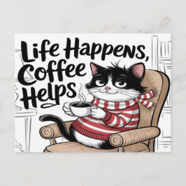 Life Happens-kaffehjälpen Vykort
