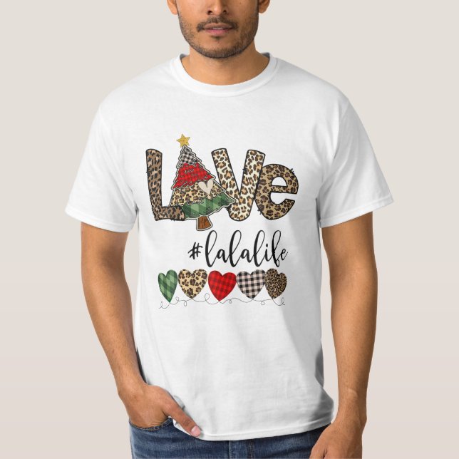 Life Heart Julgran T Shirt (Framsida)