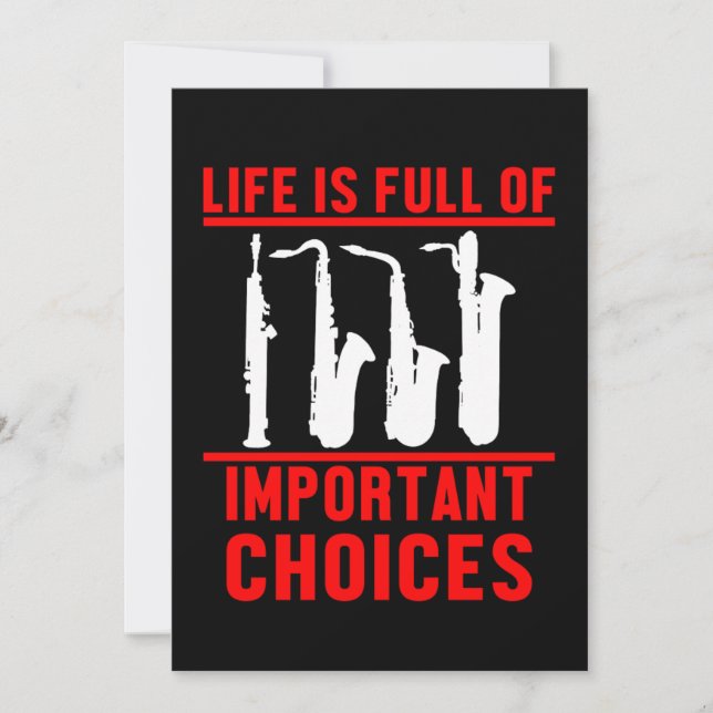 Life Important Choices Marching Band Musical Gift Inbjudningar (Framsida)