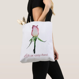 Life in Rosy Hues Rosebud Tote Bag Tygkasse