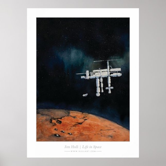 Life in Space - ISS på Mars Poster (Framsidan)