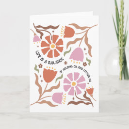 Life Is A Balance Of Holding Boho Wildflower Quote Kort