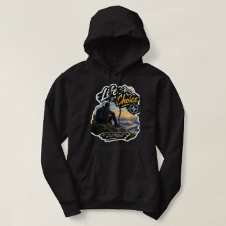 Life Is A Choice Mountain Adventure Solnedgång Hoo Hoodie