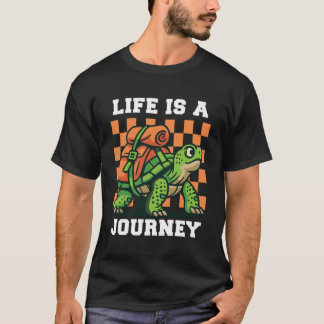 Life Is A Journey Men Black T Shirt